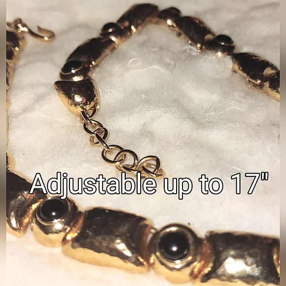 Monet Gold & Black Necklace - Picture 5 of 15